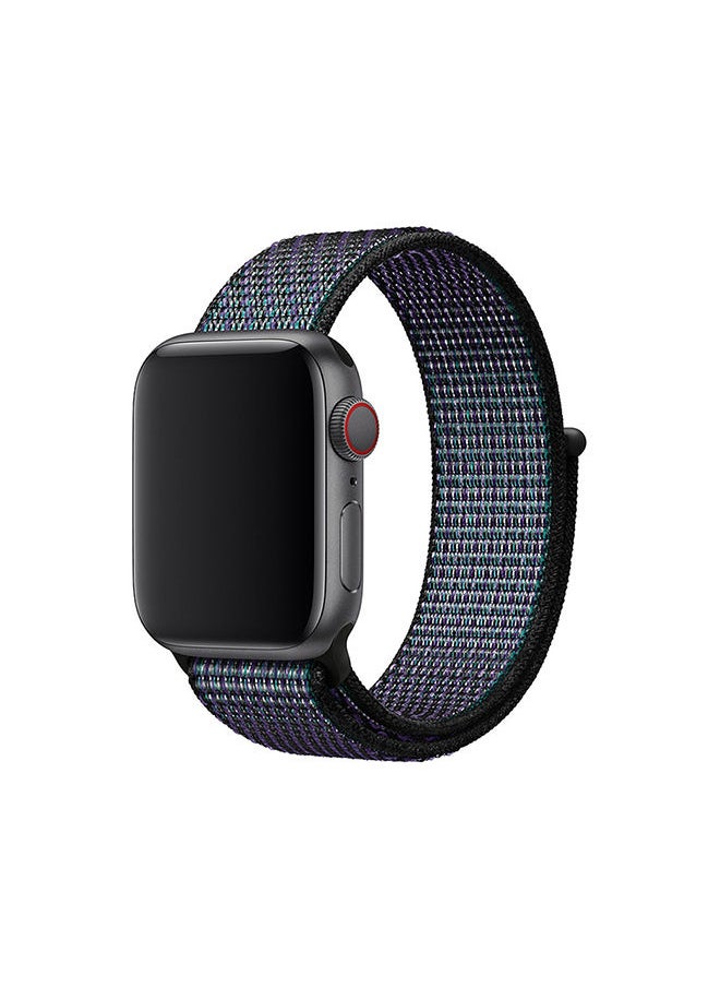 O Ozone Nylon Sport Strap For Apple Watch Series 10 9 8 7 6 5 4 SE, 38/40/41/42mm Soft Breathable Adjustable Sport Smartwatch Band -Indigo  - Image 1