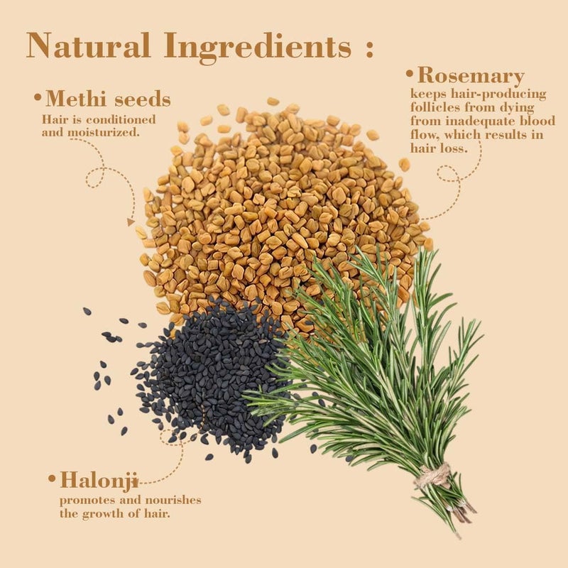 CLYDORA 200ml Rosemary Methi Kalonji Water Hair Spray Natural Rosemary Extract Rice Water And Hyaluronic Acid For Hair Growth Hair Fall Control Hair Conditioning And Hair Shine Methi Kalonji - Image 5