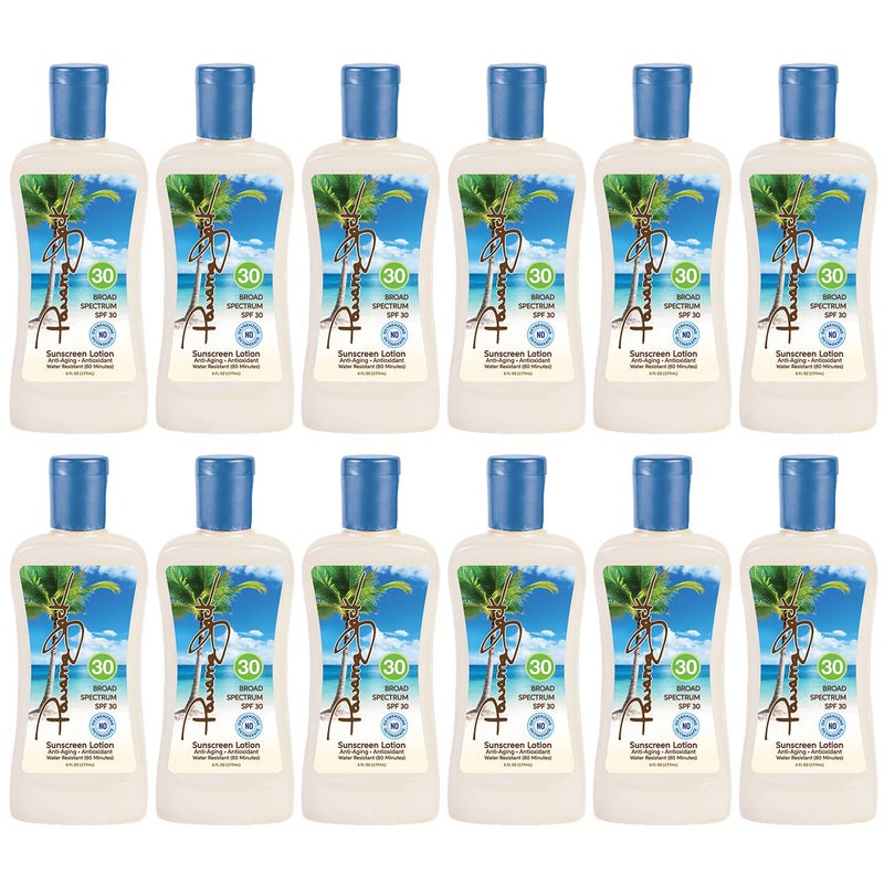 Panama Jack Sunscreen Suntan Lotion  SPF 30 Broad Spectrum UVAUVB Protection PABA Paraben Gluten  Cruelty Free 6 FL OZ Pack of 12