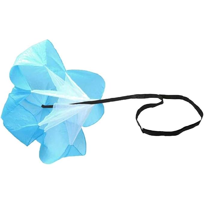 IRIS FITNESS SPEED PARACHUTE RESISTANCE SPRINT TRAINER - SPEED TRAINING PARACHUTE HELPS MAXIMIZE ACCELERATION AND TOP RUNNING SPEED THROUGH RESISTANCE AND OVERSPEED TRAINING (BLUE) - Image 2