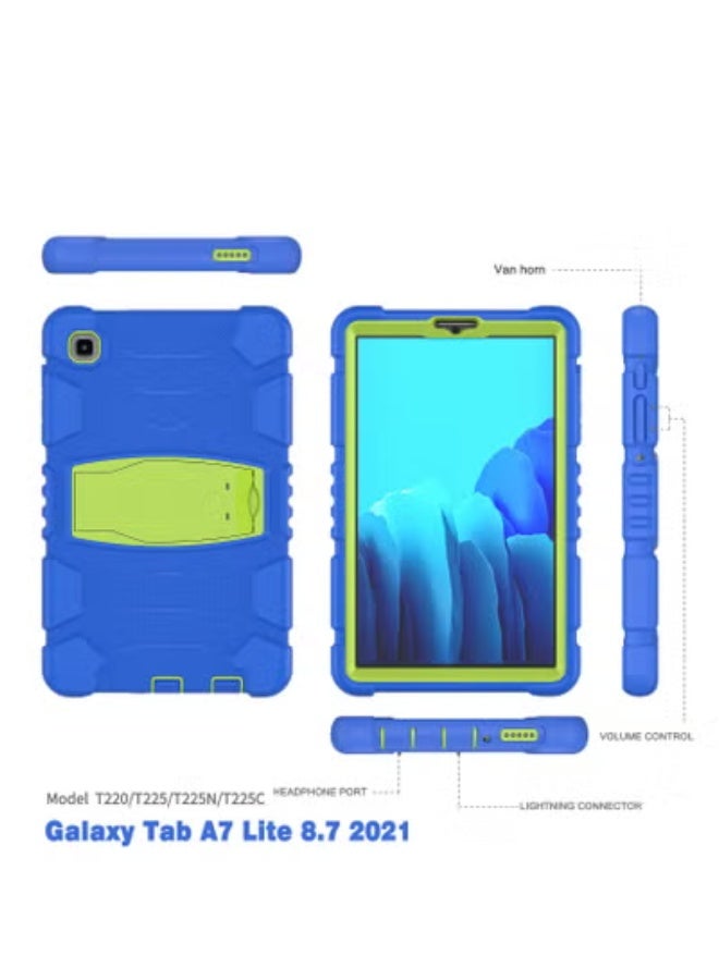 Gulflink Back Cover Protect Case for SAMSUNG Tab A7 lite T220/T225/T225N/T225C/T227U 8.7 inch Blue and Lime - Image 3