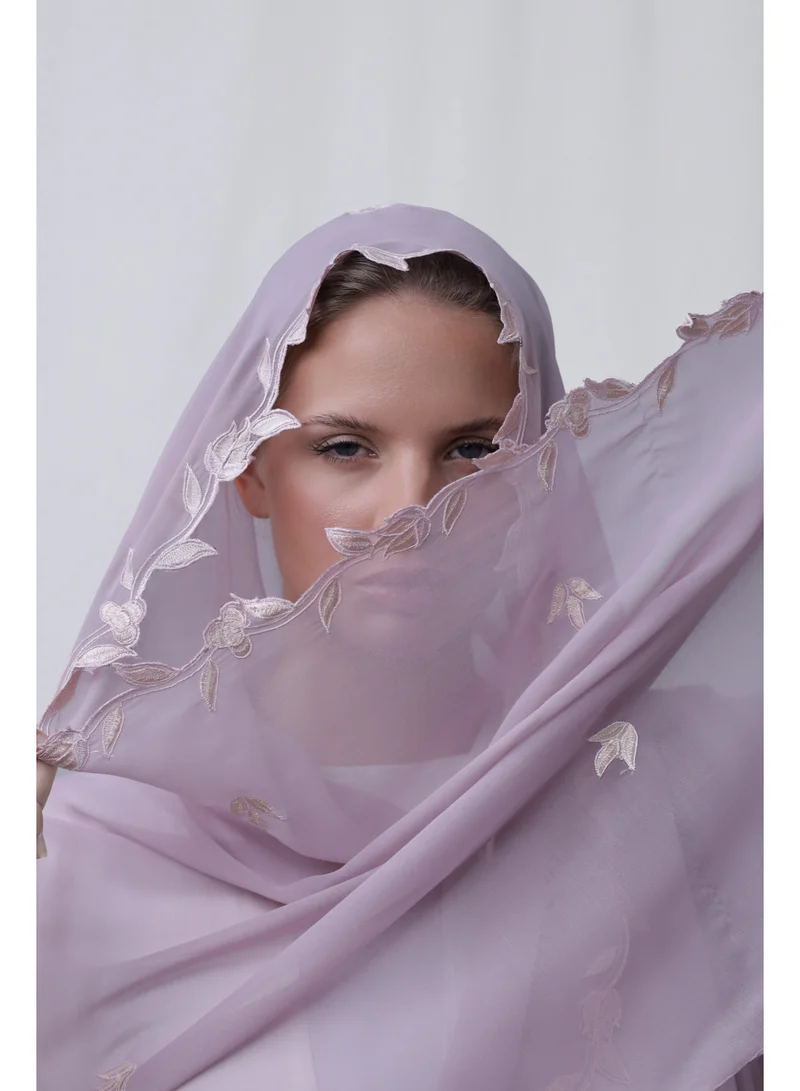 Ophelia PINK Embroidery Hijab – Elegant Embroidered Modest Hijab for Women for Women | Best Price UAE