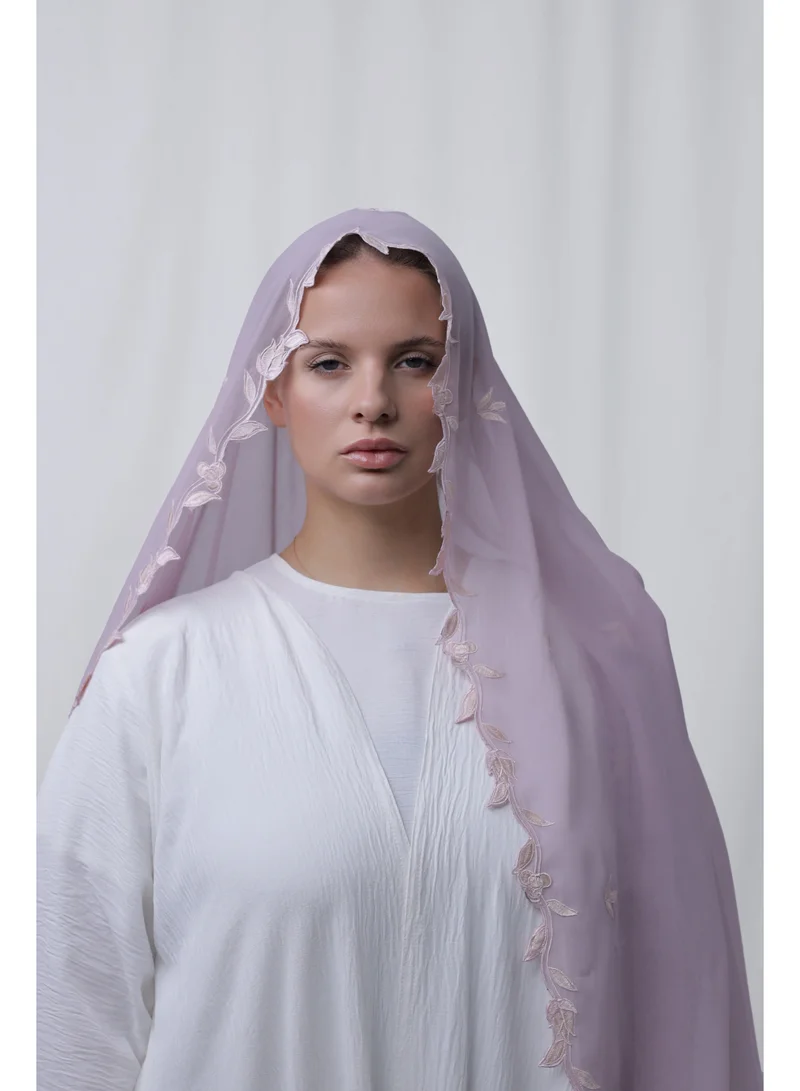 Ophelia PINK Embroidery Hijab – Elegant Embroidered Modest Hijab for Women for Women | Best Price UAE