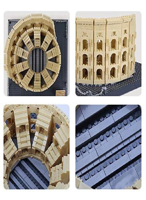 Apostrophe Games Roman Colosseum Building Block Set - 1756-Pieces Colosseum Model Building Blocks for Adults and Kids - Italy’s Colosseum Architecture Kit Famous Landmark Series