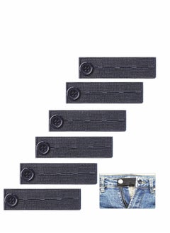 Excefore Elastic Waist Extenders, 6 Pcs Adjustable Waistband Expanders for Men and Women, Pregnancy, Jeans, Slacks, Pants, Skirts (Black)  - Image 1