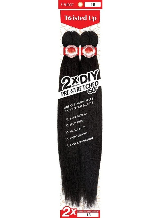 Outre X-Pression Twisted Up Long Length Yaki Straight Style Synthetic Hair Pre-Stretched Braid - DIY PRE-STRETCHED BRAID 50 Inch 4X (2T1B/27) - Image 1