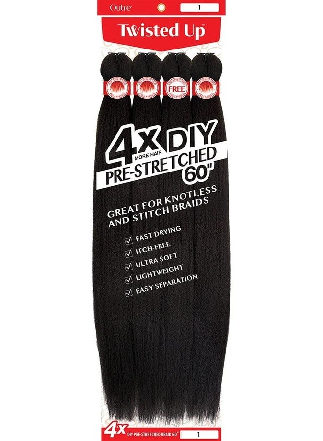 Outre X-Pression Twisted Up Long Length Yaki Straight Style Synthetic Hair Pre-Stretched Braid - DIY PRE-STRETCHED BRAID 50 Inch 4X (2T1B/27) - Image 4