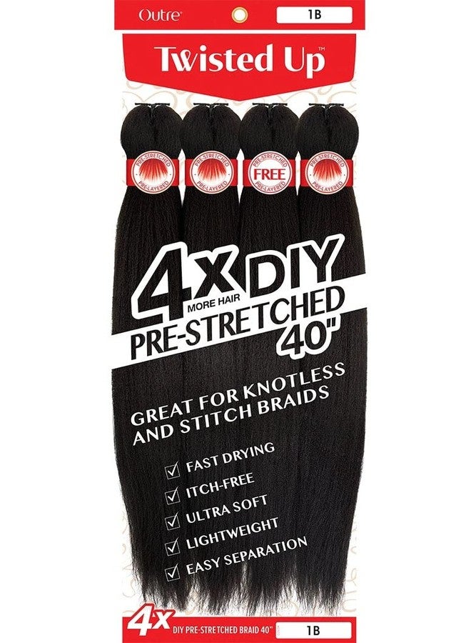 Outre X-Pression Twisted Up Long Length Yaki Straight Style Synthetic Hair Pre-Stretched Braid - DIY PRE-STRETCHED BRAID 50 Inch 4X (2T1B/27) - Image 2