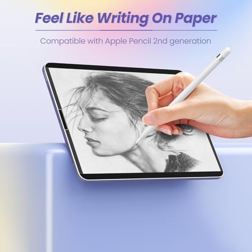 MoKo Magnetic Paper Screen Protector for iPad Air 5th/4th Generation (2022/2020) / iPad Pro 11 Inch (2022/2021/2020/2018), Detachable & Reusable Screen Protector, Anti-Glare Film, Easy Install, Matte - Image 5