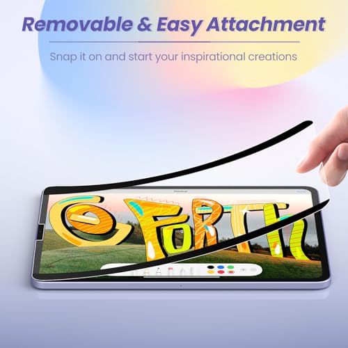 MoKo Magnetic Paper Screen Protector for iPad Air 5th/4th Generation (2022/2020) / iPad Pro 11 Inch (2022/2021/2020/2018), Detachable & Reusable Screen Protector, Anti-Glare Film, Easy Install, Matte - Image 3