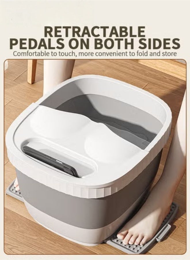 Foldable Footbath Basin,Portable Foldable Footbath Basin,Portable Foot Soaking Tub Massager SPA Soak Tub Massage Basin With Footstool And Cover,For Pedicure MassageFoot Soaking Tub SPA Massage Basin With Footstool And Cover,For Pedicure Massage - Image 3