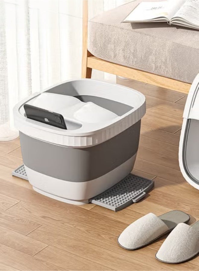 Foldable Footbath Basin,Portable Foldable Footbath Basin,Portable Foot Soaking Tub Massager SPA Soak Tub Massage Basin With Footstool And Cover,For Pedicure MassageFoot Soaking Tub SPA Massage Basin With Footstool And Cover,For Pedicure Massage - Image 1