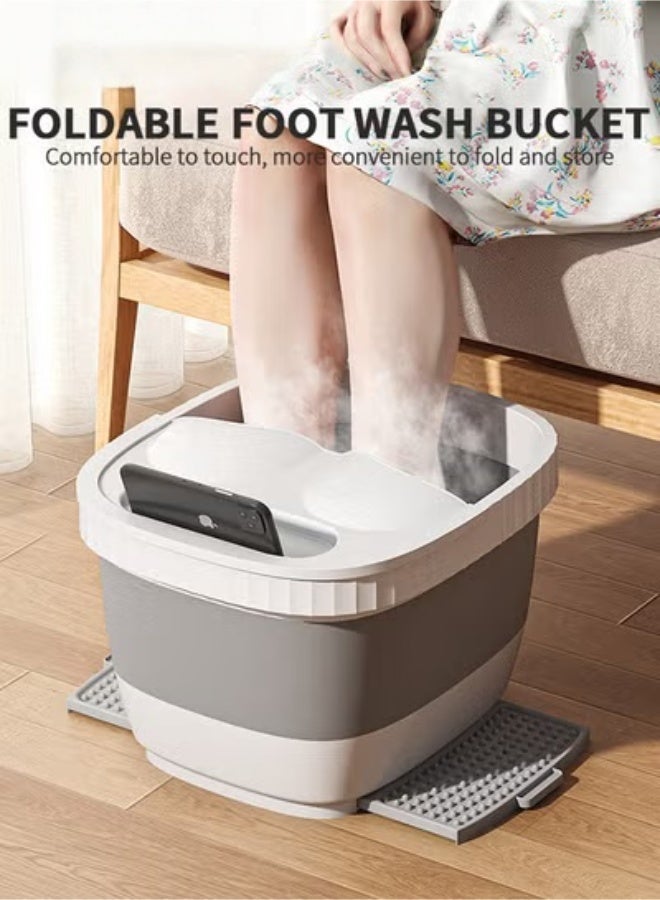 Foldable Footbath Basin,Portable Foldable Footbath Basin,Portable Foot Soaking Tub Massager SPA Soak Tub Massage Basin With Footstool And Cover,For Pedicure MassageFoot Soaking Tub SPA Massage Basin With Footstool And Cover,For Pedicure Massage - Image 2
