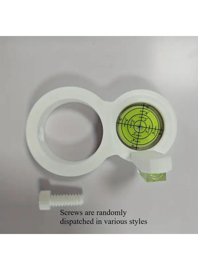 White Self Calibrating Level Tool With Plumb Bob Horizontal Vertical Ergonomic DIY - Image 1