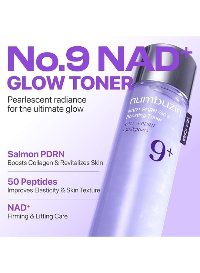 numbuzin No.9 Toner | NAD+ PDRN Glow Boosting Toner | Glowing, Firming, Hydrating, Elasticity, Wrinkles, Fine Lines, Korean Skincare | Salmon PDRN, Peptides, NAD | Essence for Dry Skin | 5.07 fl. Oz - Image 2