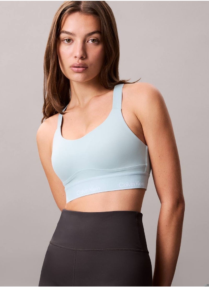 CALVIN KLEIN - Women's High Support Sports Bra - Polyester Blend, Blue - Image 1