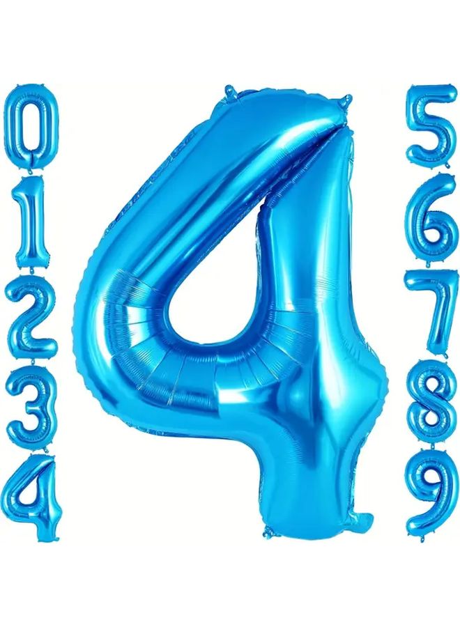 32 Inch Blue Number 0 Balloons Aluminum Film Birthday Party Decor - Image 5