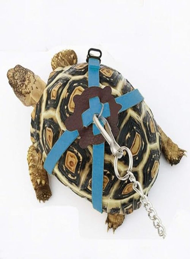 FORZENA Adjustable Harness & Leash Set Strap for Turtles Small Pet Leash Walking Rope for Tortoise Outdoor Walking Training Control Rope (Blue,S) - Image 1