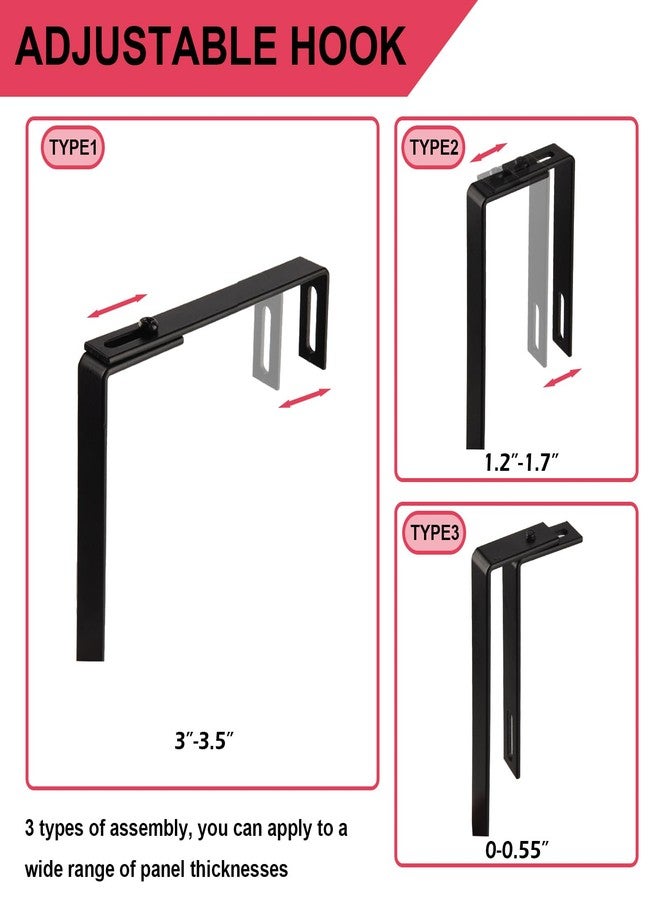 GDINDINFAN 6-Tier Hanging File Organizer Office Cubicle Accessories for Work Organizer Wall Mount File Holder for Mails Folders Papers Magazine Organization, Black - Image 5