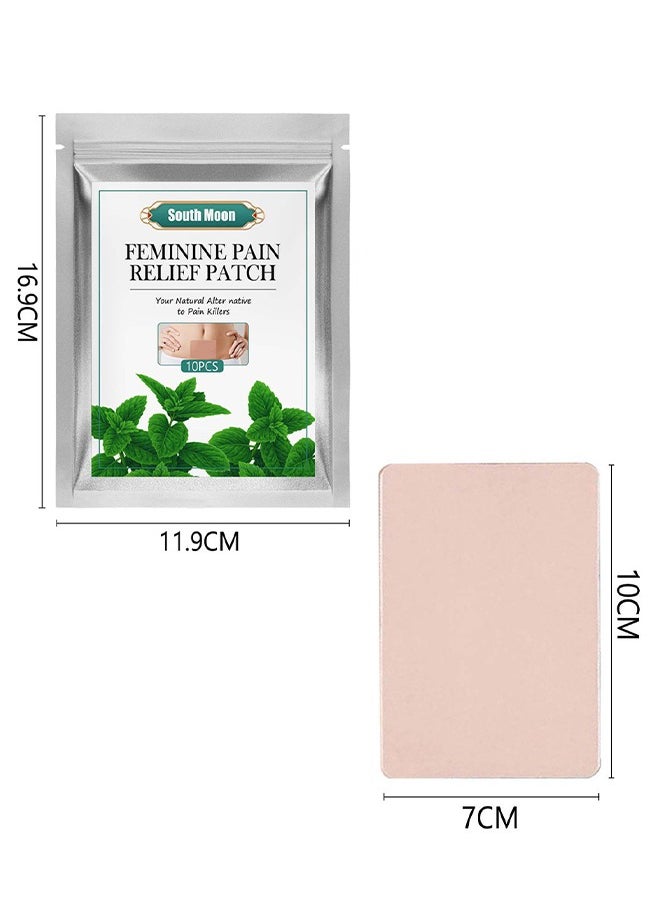 Feminine Pain Relief Patch- Warm The Body, and Relieve Cold , Heating Pads Alleviate Abdominal Cramps, Contains Eucalyptus Oil And Menthol 10Pcs