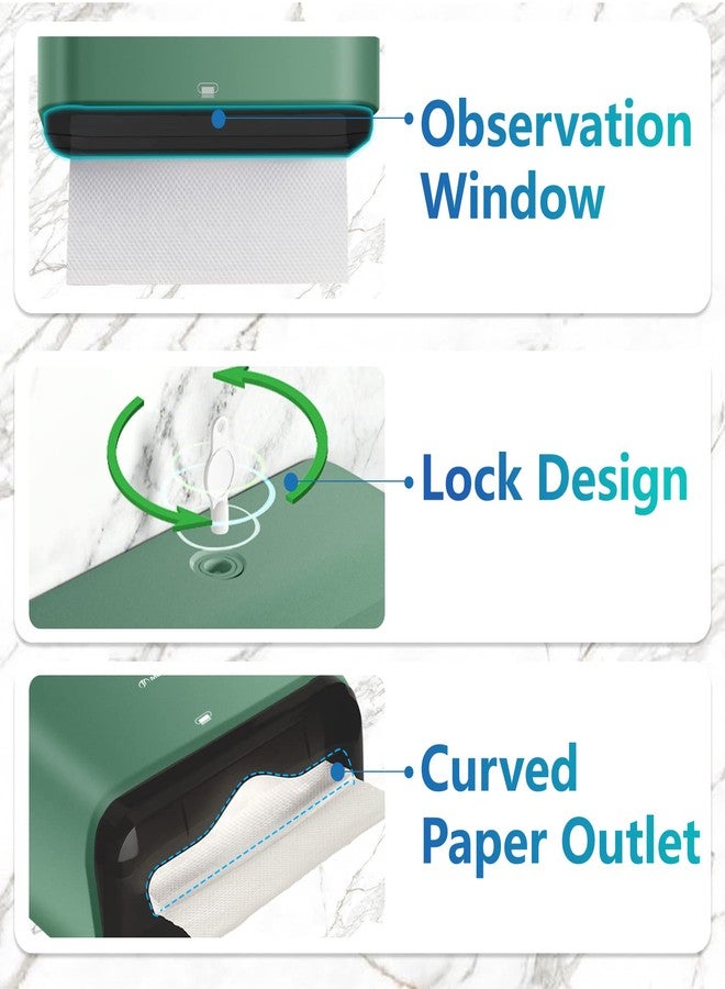 modunful Paper Towel Holder Wall Mount: Commercial Paper Towel Dispenser for Multifold/Trifold/c Fold Hand Paper Towel, Adhesive Paper Towel Holder No-Hole Installation 200 Sheets - Image 2