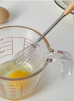 "Small Manual Egg Beater - Stainless Steel Whisk with Wooden Handle for Making Cream Foam and Drizzling Sauces in Small Bowls, Perfect for Whipping Eggs, Cooking, and Mixing Ingredients" - pzsku/Z0E990E1C2FEAB0145BE1Z/45/_/1730847608/4059730b-8380-441a-a6fa-2c7fc84e852f