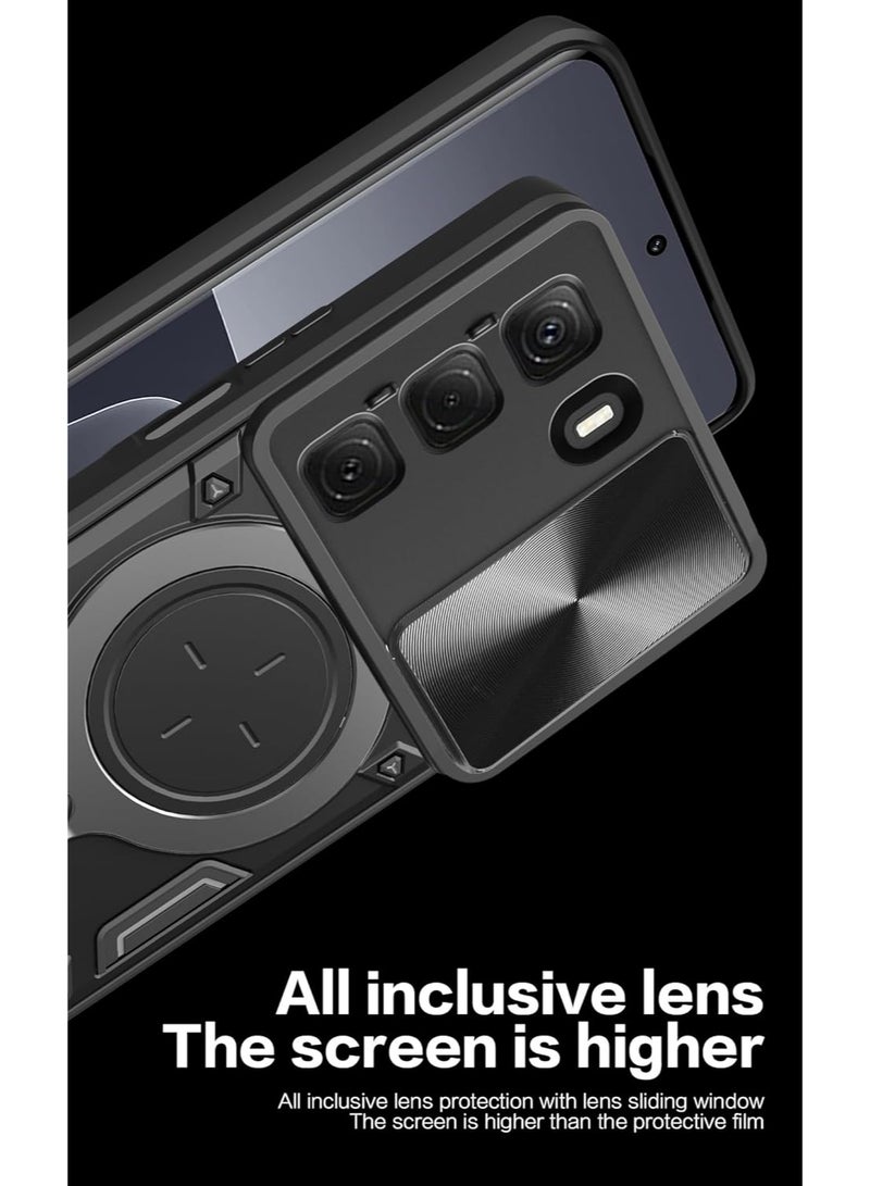 ثلاثة نمور لشركة إنفينيكس الساخنة 60 برو + (ساخنة 60 برو زائد) حالة, غطاء عدسة الكاميرا الشريحة, حامل الحلقة المغناطيسية مقعد حالة الهاتف الوقائي لشركة إنفينيكس الساخنة 60 برو + (ساخنة 60 برو زائد), أسود - Image 5