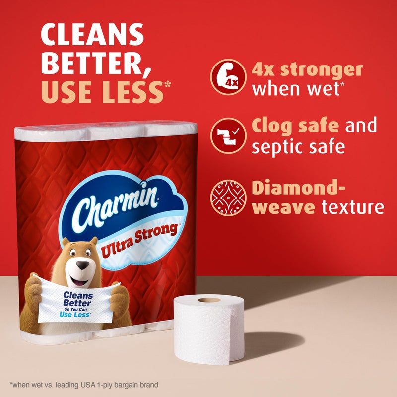 Charmin Ultra Strong Toilet Paper, 18 Mega XL Rolls = 108 Regular Rolls - Image 2