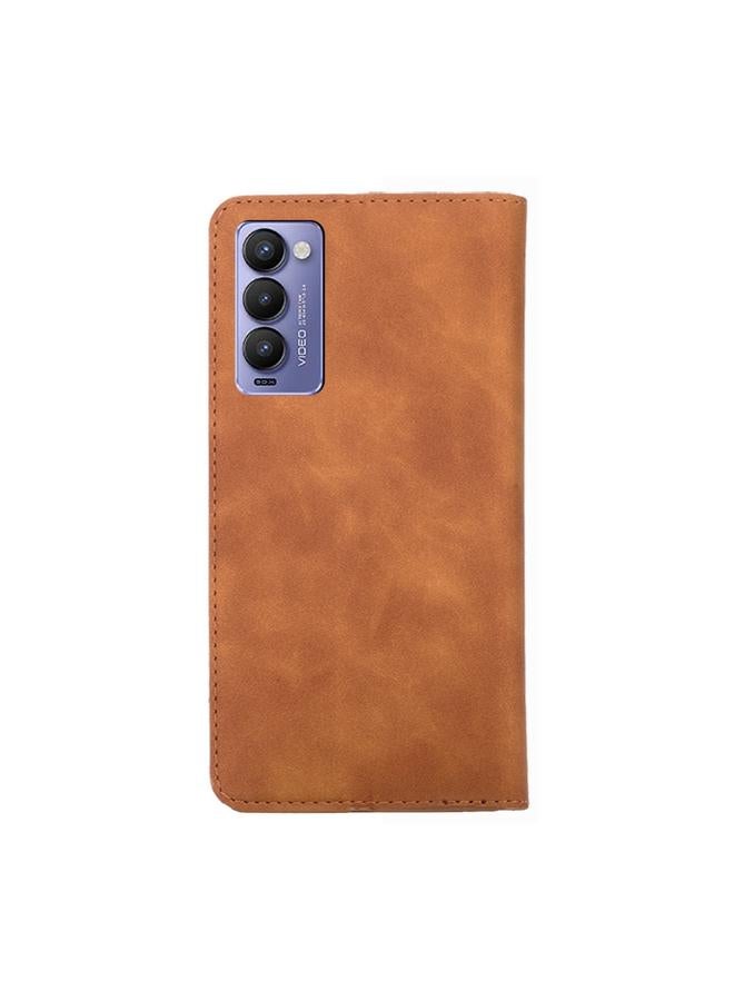 erorex Case For Tecno Camon 18 / 18 P Skin Feel Magnetic Horizontal Flip Leather Phone Case - Image 3