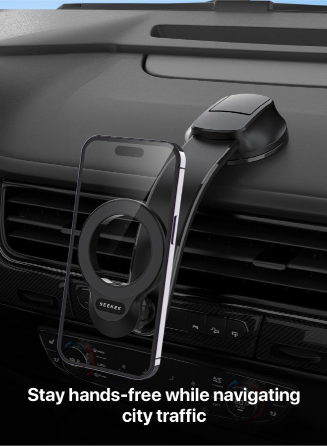 SEEKEN H1 Magsafe Car Holder | 360° Rotation | Powerful Magnetic Grip | Ultra Strong Suction | Premium Design | High-Quality. - Image 2