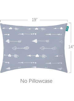 Biloban Biloban Toddler Pillow for Sleeping, Kid Pillow 14" x 19" for Small Travel Bed, Nap Pillow for Crib, Soft & Skin-Friendly Small Pillows for Sleeping, Toddler Use Only, Age 2 to 5 (Grey Arrow)  - Image 3