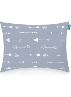 Biloban Biloban Toddler Pillow for Sleeping, Kid Pillow 14" x 19" for Small Travel Bed, Nap Pillow for Crib, Soft & Skin-Friendly Small Pillows for Sleeping, Toddler Use Only, Age 2 to 5 (Grey Arrow)  - Image 2