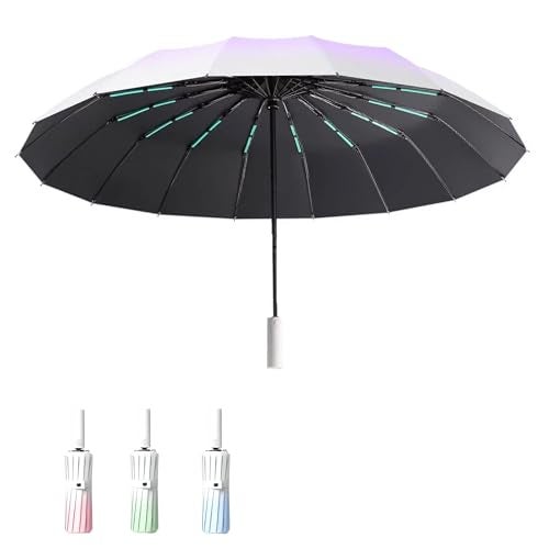 Prime Pick Travel Pro Umbrella Automatic Foldable One Button Open Close Windproof UV Resistant Compact Portable Rain Umbrella for Men Women Purple Pack of 1 - Image 1