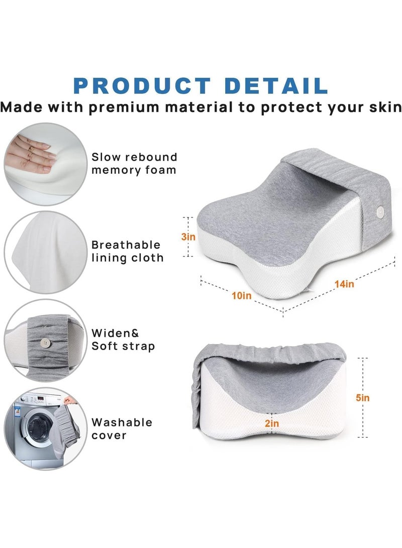 Knee Pillow,Knee Pillow for Side Sleepers Separates The Knees for More Comfort, Semicircle Round Shape Leg Pillows for Sleeping Promote Sleeping,Soft/Strap - Image 5