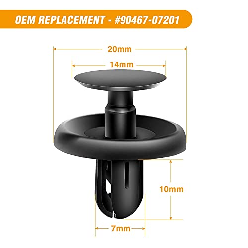 GOOACC GRC-32 100 Pcs 100pcs Type Retainer for Lexus Toyota Body, Splash Shield Clips 90467-07201 Replacement, Quality Nylon Push Rivets with Bonus Fastener Remover - Image 3