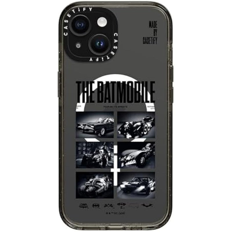 Casetify Impact iPhone 15 Case 【Batman Co-Lab / 4X Military Grade Drop Tested / 8.2ft Drop Protection/Compatible with Magsafe】 - The Batmobile - Clear Black - Image 5