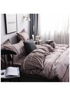 MOON HOME King/Queen/Single size Soft and Breathable Microfiber Hypoallergenic Beautiful Design Duvet Cover Set ,set includes 1 Comforter Cover, 1 Fitted Bedsheet, 4 Pillowcases  - Image 3