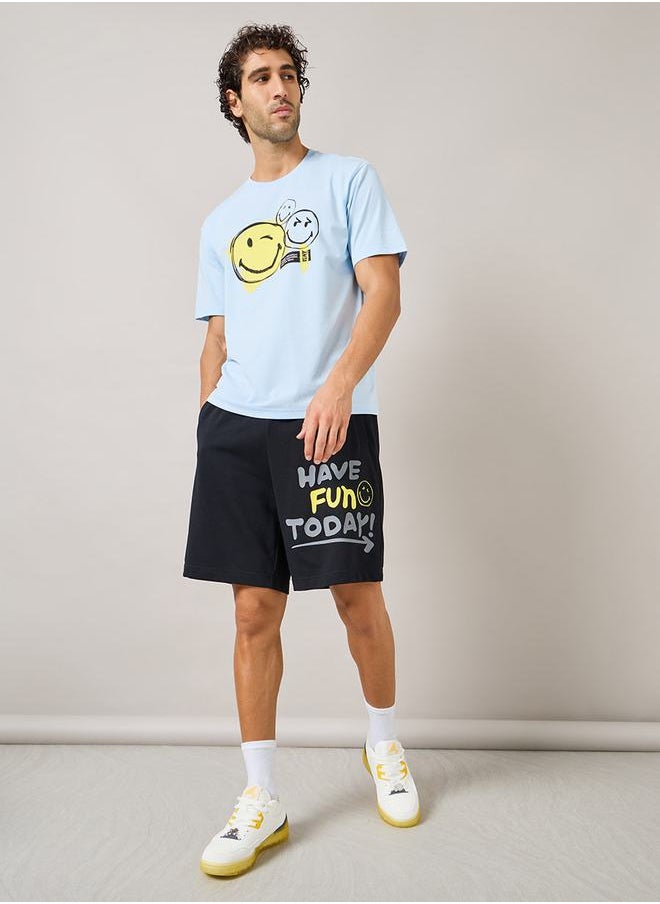 ANTA - Emoji Print Lifestyle Knit Shorts - Image 1