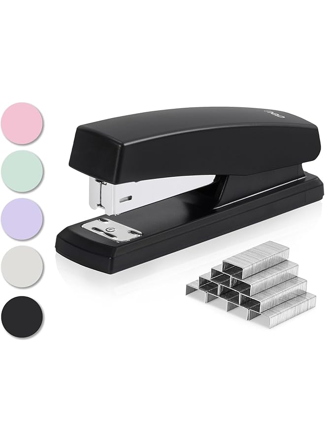 ديلي دباسة مكتبية تحتوي على 640 دباسة مكتبية سعة 25 ورقة باللون الأسود - Image 1