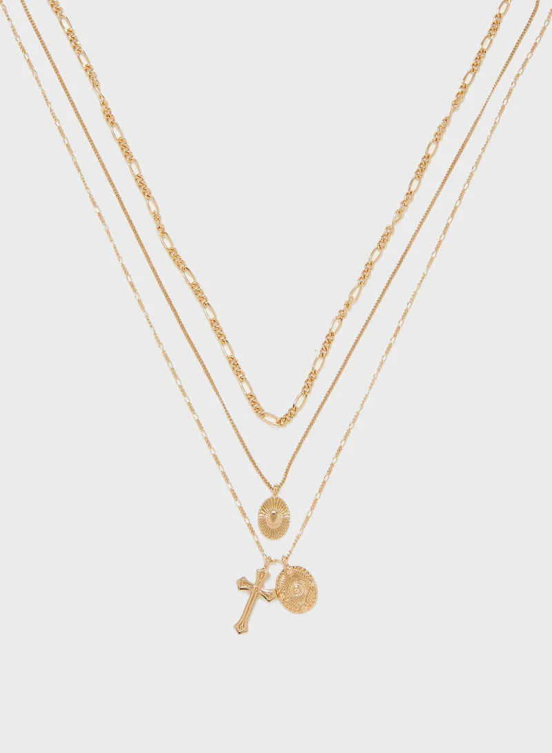 FOREVER 21 Pendant Layered Necklace