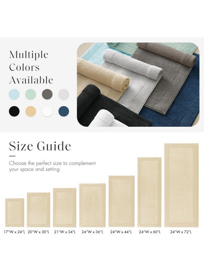 Madison Park Splendor Reversible 100% Cotton Tufted Bathroom Rug-3000 GSM Hotel Quality Luxurious Plush Medium Pile Bath Mat Absorbent, Quick Dry, Shower Room Décor, 21x34, Natural - Image 5