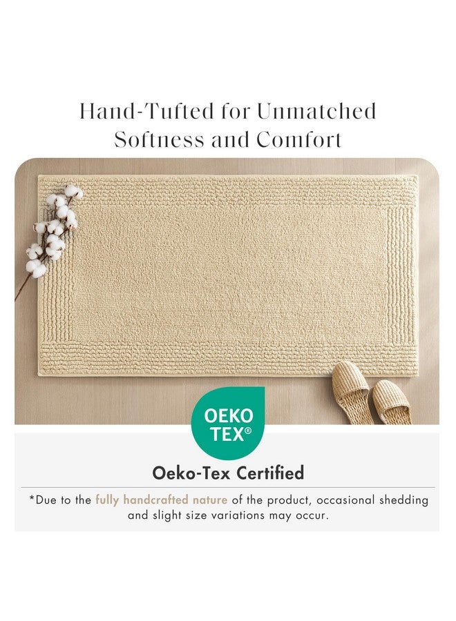 Madison Park Splendor Reversible 100% Cotton Tufted Bathroom Rug-3000 GSM Hotel Quality Luxurious Plush Medium Pile Bath Mat Absorbent, Quick Dry, Shower Room Décor, 21x34, Natural - Image 4