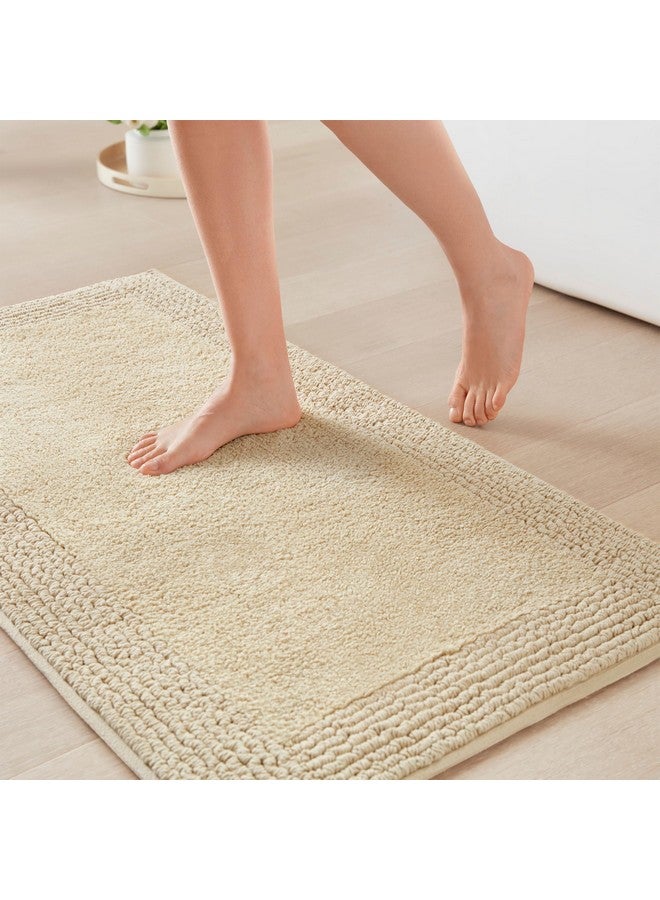 Madison Park Splendor Reversible 100% Cotton Tufted Bathroom Rug-3000 GSM Hotel Quality Luxurious Plush Medium Pile Bath Mat Absorbent, Quick Dry, Shower Room Décor, 21x34, Natural - Image 1