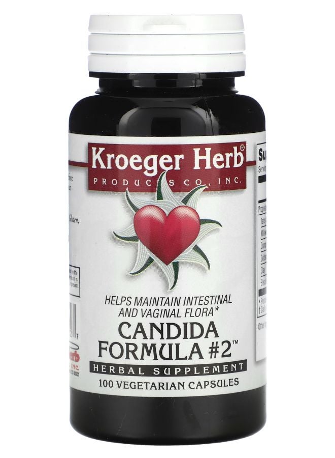 Kroeger Herb Co Candida Formula #2 100 Vegetarian Capsules