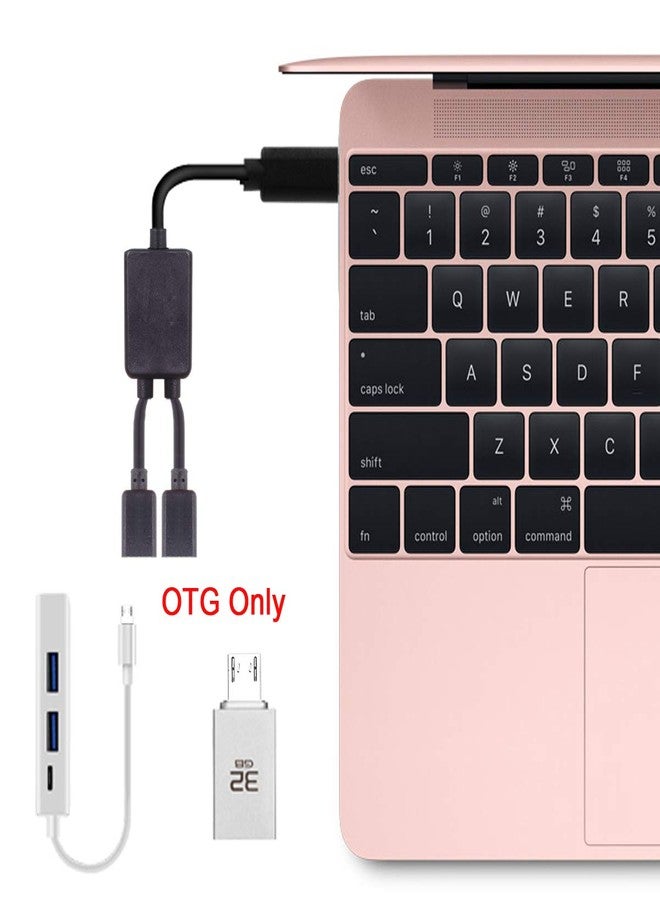 Chenyang كابل تشين يانغ ميكرو USB OTG، كابل محور مزدوج 1 ذكر إلى 2 أنثى لمنافذ اللابتوب والكمبيوتر والفأرة وقرص الفلاش - Image 3