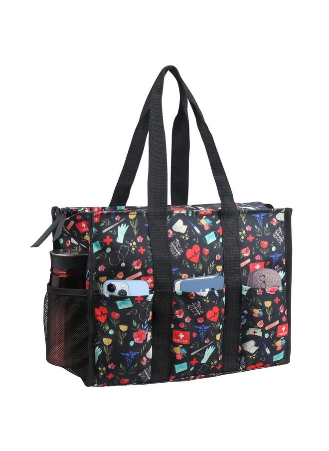 ABAMERICA Nurse Bags For Work Nursing Bag Multiple Pockets Waterproof Organizing Zip Top Clinical Bag For Nursing Students  - Image 1