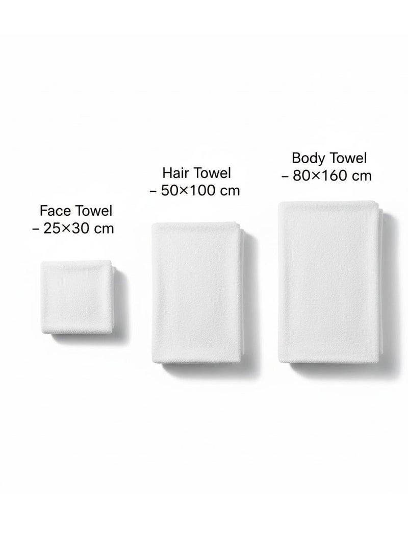 جلوبال ستار مناشف جلوبال ستار القابلة للاستخدام لمرة واحدة – 3 أحجام (25×30 سم، 50×100 سم، 80×160 سم) | ناعمة، ماصة وصحية | للوجه، الشعر والجسم - Image 2