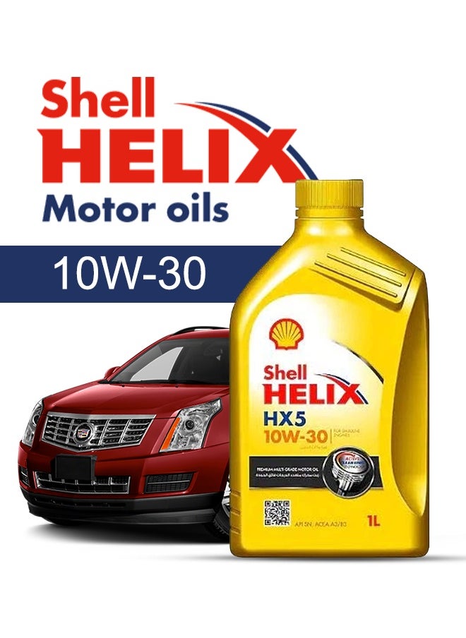 Shell Engine Oil – For Cadillac SRX V6 2016 - 2009، 6 Liter، viscosity 10w30 Shell - With Engine Oil Filter - 2009 2010 2011 2012 2013 2014 2015 2016 