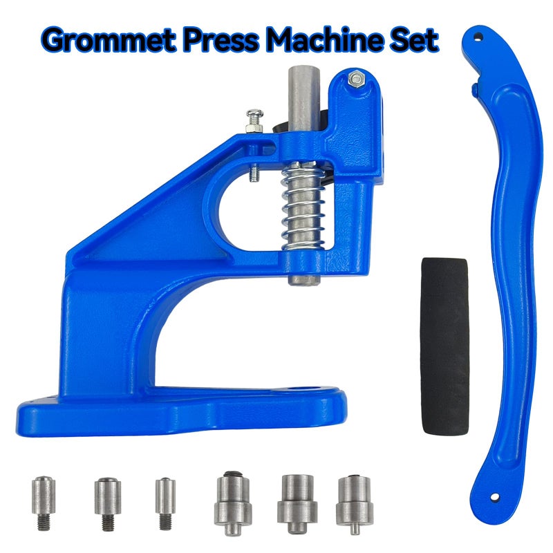 AeKeatDa Hand Press Grommet Machine with 3000pcs Grommets(6mm, 10mm and 12mm) 3 Die (#0#2#4) Handle Cover Hand Press Grommet Eyelet Machine Punch Tool - Image 2
