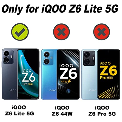 DD SON Shockproof Crystal Clear Back Cover Case for iQOO Z6 Lite 5G - (PC & TPU, Black Bumper Back Cover) | 360 Degree Camera Protection | Transparent Hybrid Eagle Back Case Cover (Black) - Image 3